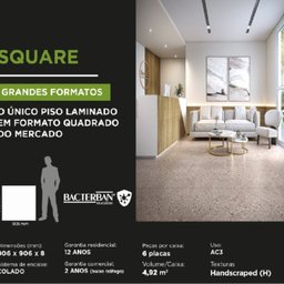 Piso Laminado Colado 90,6cm X 8mm X 90,6cm Square Eucafloor - 6
