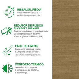Piso Laminado 44,5cm X 8mm 1,35m Gran Elegance Eucafloor - 3