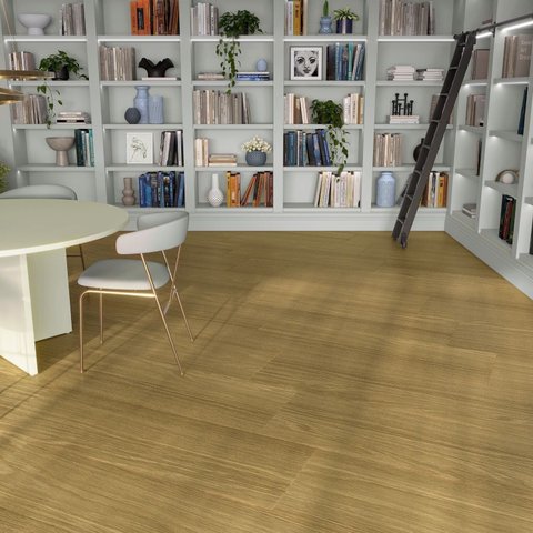 Piso Laminado Clicado Régua Gran Elegance 0,8mm Eucafloor Marrom/Freijó Brasil