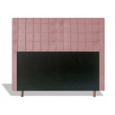 Ver imagem 1 de Cabeceira Estofada Paris 140 cm Para Cama Box Quarto Casal MV Estofados Veludo Rose