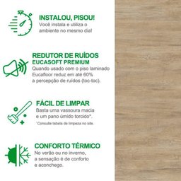 Piso Laminado 29,2cm X 7mm X 1,35m New Evidence Click Eucafloor - 2