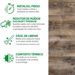 Piso Laminado 29,2cm X 7mm X 1,35m New Evidence Click Eucafloor - 2