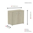 Ver imagem 5 de Armário para Escritório Baixo 2 Portas com Chave