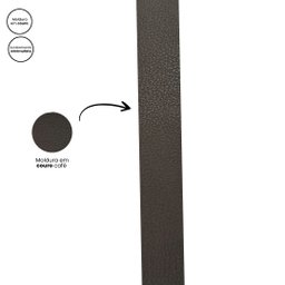 Espelho Redondo Adnet 60cm Moldura e Alça Couro Café + Suporte - 5
