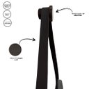 Ver imagem 4 de Espelho Redondo Adnet 60cm Moldura e Alça Couro Café + Suporte