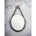 Ver imagem 6 de Espelho Redondo Adnet 60cm Moldura e Alça Couro Café + Suporte