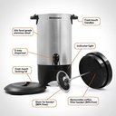 Ver imagem 6 de Elite Gourmet Cafeteira Elétrica de 40 Xícaras com Dispensador Duplo Inox