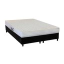 Ver imagem 1 de Cama Box Queen: Colchão Espuma Herval AG65 Frontier + Base CRC Suede Black(158x198)