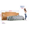 Cabeceira Queen para Box 158cm 100% Mdf Ripada e com 02 Mesas de Cabeceira Dallas Espresso Móveis - 5