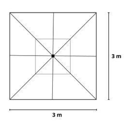 Ombrelone Guarda Sol Noronha Premium Aluminio 3,0 X 3,0 C/ Base em 100l - 5