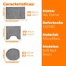 Jogo de Tapete para Banheiro de Microfibra Antiderrapante Soft Ball Short 3 Peças - Rio Home - 4