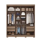 Ver imagem 3 de Guarda Roupa Casal com Espelho 2 Portas de Correr 4 Gavetas Mdf Camilla Espresso Móveis