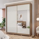 Ver imagem 1 de Guarda Roupa Casal com Espelho 2 Portas de Correr 4 Gavetas Mdf Camilla Espresso Móveis