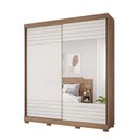 Ver imagem 2 de Guarda Roupa Casal com Espelho 2 Portas de Correr 4 Gavetas Mdf Camilla Espresso Móveis