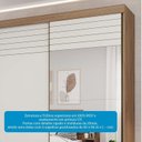 Ver imagem 5 de Guarda Roupa Casal com Espelho 2 Portas de Correr 4 Gavetas Mdf Camilla Espresso Móveis