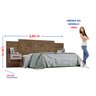 Cabeceira Queen para Box 158cm 100% Mdf Ripada e com 02 Mesas de Cabeceira Dallas Espresso Móveis - 5