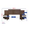 Cabeceira Queen para Box 158cm 100% Mdf Ripada e com 02 Mesas de Cabeceira Dallas Espresso Móveis - 6