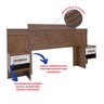 Cabeceira Queen para Box 158cm 100% Mdf Ripada e com 02 Mesas de Cabeceira Dallas Espresso Móveis - 7