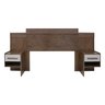 Cabeceira Queen para Box 158cm 100% Mdf Ripada e com 02 Mesas de Cabeceira Dallas Espresso Móveis - 2