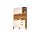 Ver imagem 7 de Armário para Cozinha 120cm Lume Compacto Robusto Pequeno para Apartamento 4 Portas com 2 Gavetas:off