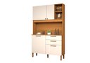 Ver imagem 7 de Armário para Cozinha 120cm Lume Compacto Robusto Pequeno para Apartamento 4 Portas com 2 Gavetas:off