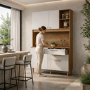 Ver imagem 4 de Armário para Cozinha 120cm Lume Compacto Robusto Pequeno para Apartamento 4 Portas com 2 Gavetas:off