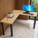 Ver imagem 5 de Mesa 150x150 em L Cozinha Jantar Grande Cor Preta Mel Clickforte Marrom