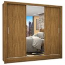 Ver imagem 3 de Guarda-Roupa Casal 3 Portas com Espelho Porto Plus Espresso Móveis Marrom/Cinamomo