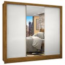 Ver imagem 3 de Guarda-Roupa Casal 3 Portas com Espelho Porto Plus Espresso Móveis Marrom/Cinamomo Off White