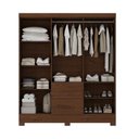 Ver imagem 2 de Guarda Roupa Casal Primordial Max 6 Portas de Bater 2 Gavetas Marrom/Jacaranda