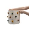 Cesto Organizador Redondo 25cm de Pompons de Algodão - Oikos - 2