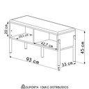 Ver imagem 4 de Banco Sapateira Estofada para Quarto Pés Madeira Arlo A10 Hanover - Mpozenato