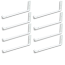 Ver imagem 1 de 8 Suportes Cantoneira Mão Francesa 30cm Formato L para Prateleira Fixação de Parede Branco