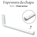 Ver imagem 7 de 8 Suportes Cantoneira Mão Francesa 30cm Formato L para Prateleira Fixação de Parede Branco