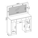 Ver imagem 3 de Penteadeira Camarim 5950 03 Gavetas 02 Portas Carisma Branco Demóbile