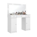 Ver imagem 2 de Penteadeira Camarim 5950 03 Gavetas 02 Portas Carisma Branco Demóbile