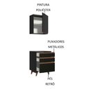Ver imagem 4 de Kit Armário de Cozinha Aéreo e Balcão com 3 Gavetas 60 cm Preto Reims Madesa