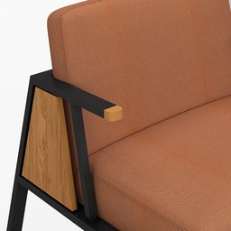 Kit 2 Poltronas Decorativa Newark Preto/cinamomo/terrac - M. Arapongas Preto Fosco/cin/suede - 4