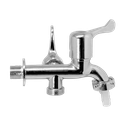 Ver imagem 3 de Torneira Lavanderia Tanque 2 Saídas Plástico 1/4 Gold Sand