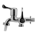 Ver imagem 5 de Torneira Lavanderia Tanque 2 Saídas Plástico 1/4 Gold Sand