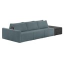 Ver imagem 1 de Sofá Ilha 3 Lugares Living 312cm Modulado Sala Lary Bouclê/pu Pto K01 - D'Rossi