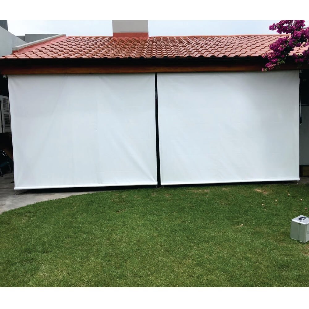 Toldo Cortina Retratil Branco - 2,00m x 2,75m - Kit completo - 3