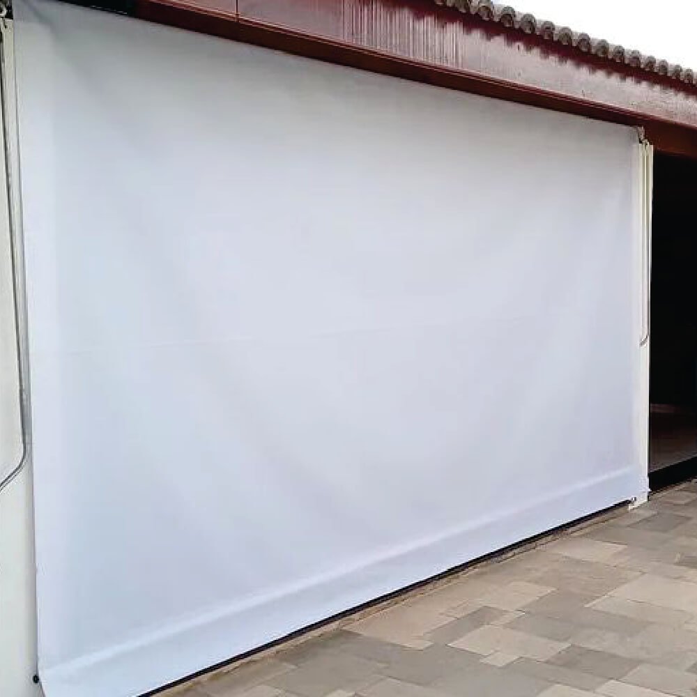 Toldo Cortina Retratil Branco - 2,00m x 2,75m - Kit completo - 2