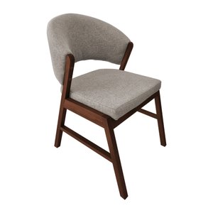 Cadeira de Jantar Madeira Maciça Mel Premium Débora Linho Bege