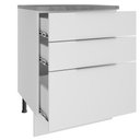 Ver imagem 3 de Balcão Stella 60cm 3 Gavetas Branco Madesa