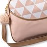 Mala Maternidade Triângulos Rosé com Marrom 41cm - 2