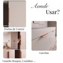 Ver imagem 5 de Kit 5 Puxador Porta Gavat Móveis Cozinha Drop Alúminio 200mm - Cobre
