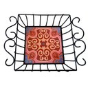 Ver imagem 4 de Fruteira de Mesa Ferro e Azulejo Quadrada Grande pra Cozinha Azulejo G4