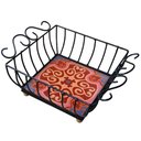 Ver imagem 1 de Fruteira de Mesa Ferro e Azulejo Quadrada Grande pra Cozinha Azulejo G4
