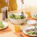 Ver imagem 3 de Kit 6 Saladeiras Triangulares Tigelas Plásticas 5l Brancas Essential Coza Pote Sobremesa Pipoca
